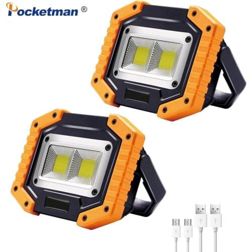 100W 50000lm Led Spotlight COB Super Bright Led Work Light Flood Lights Portable Rechargeable for Outdoor Lampe 18650 Emergency