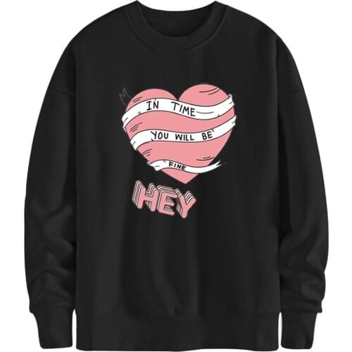 Hey My Heart Fleece Mans Sweatshirts Hoodies Streetwear Male Punk Clothing 2020 Fashion Pullovers Outdoor Moletom Masculino