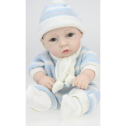 Soft Full Body Vinyl Reborn Girl Boy Twins With Clothing 28cm Handmade Silicone Boneca Bebe Realista Baby Bath Playmate Toy Gift