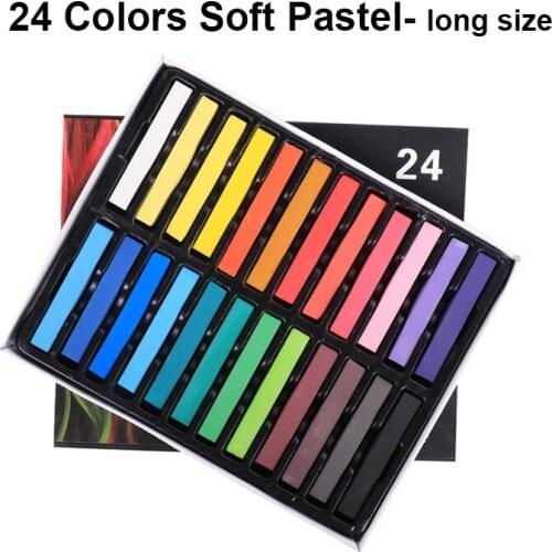 24 Colors Non-Toxic Hair Washable Chalk pen,Rainbow Crayons,Temporary Dye For Cosplay Christmas Birthday Gift