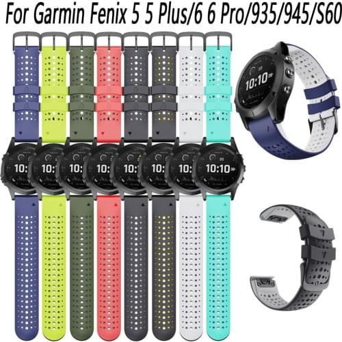 Watch Strap For Garmin Fenix ​​5/6/5 Plus/6 Pro/935/945/S60 smart watch Wristband Quick Release Silicone Bracelet Accessories