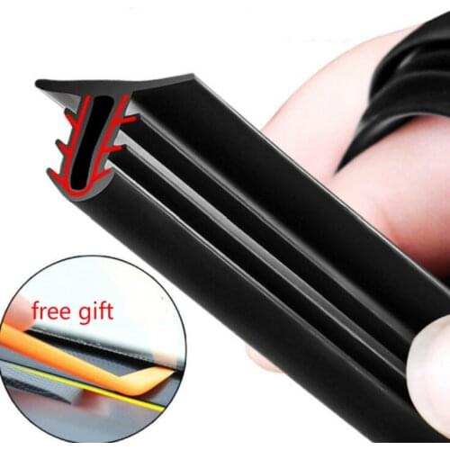 Car Rubber Sealing Strip 1.6M Dashboard Sealing Strips Car Windshield U Shape Sound Insulation Auto Dashboard Seal Strips
