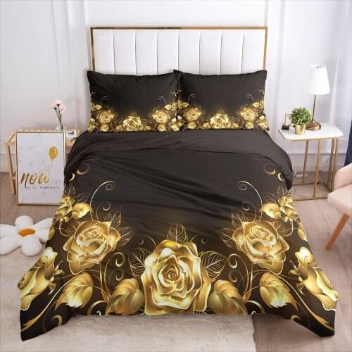 Luxury Bedding Set 3pcs with Zipper 3D Duvet Cover Set Bed Linen Comforter/Quilt Coves King Queen Full Double Size Home Textile