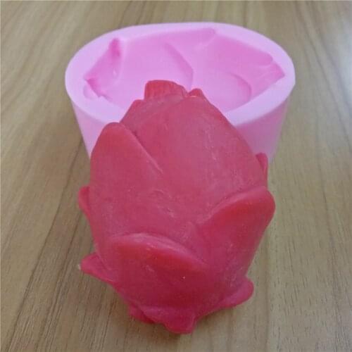 Dragon Fruit Silicone Soap Mold 3D Fruit Silicone Molds for Handmade Soap Making