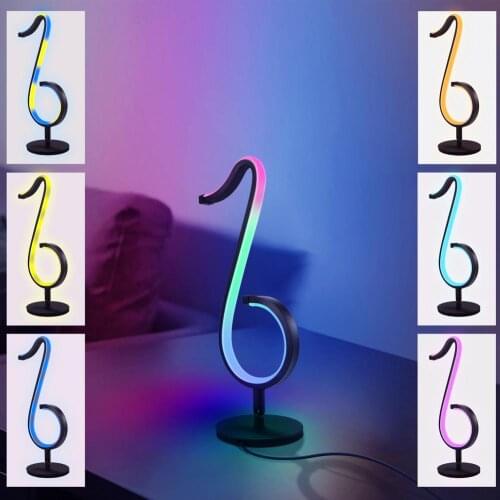 LED Musical Note Lamp Dimmable Desk Decoration RGB Smart 210 Mode APP + Remote Control USB Colorful Cool Lights Streaming Media