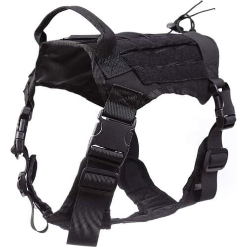 Tactical Dog Harness Military Dogs Vest Harness Working Dog Molle Vest with Metal Buckles Outdoor Training for Medium Large Dogs