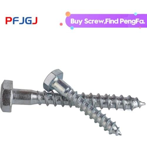 Peng Fa M6-M12 Iron galvanized external hexagonal tapping screw external hexagonal tapping screw external hexagonal wood screw