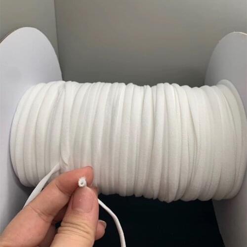 100m Length 4mm Width Flat Elastic Band Cord for Sewing Crafts DIY Cuff Elastic Rope Ribbon