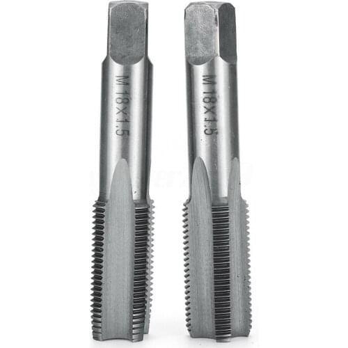 2Pcs/Set M12/14/16/18/20x 1.5mm Machine Hand Screw Thread Metric Plug Tap Tools Hand Taps High Speed Steel Right Hand Taps