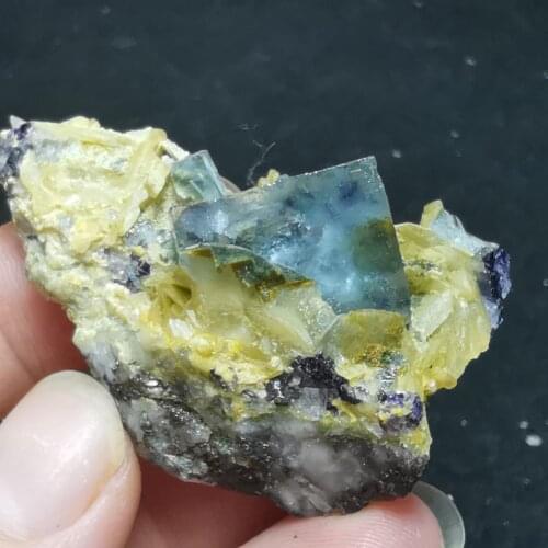 20.8gNatural rare brass mica blue green fluorite cluster mineral specimen stone and CRYSTAL HEALING CRYSTAL QUARTZ GEM