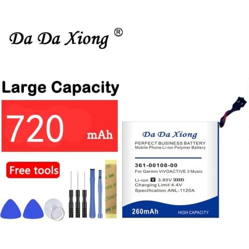 260mAh 361-00108-00 Battery for Garmin ViVOACTIVE 3 Music Watch Li-po NL28LL31B03OC