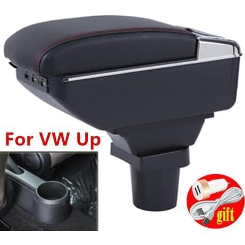 Car Armrest For VW Up 2009 - 2020 Arm Rest 2010 2011 2012 2013 2014 2015 2016 Center Console Storage Box