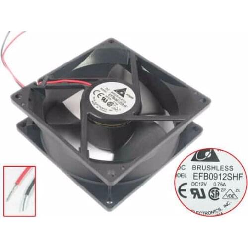 Delta Electronics EFB0912SHF DC 12V 0.75A 92x92x32mm 2-wire Server Cooling Fan