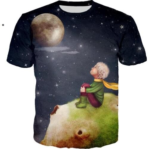 French The Little Prince 3D Print T shirt Men/women Boys Streetwear T-shirt Summer Short Sleeve Tshirt Men Clothes Harajyku Tops