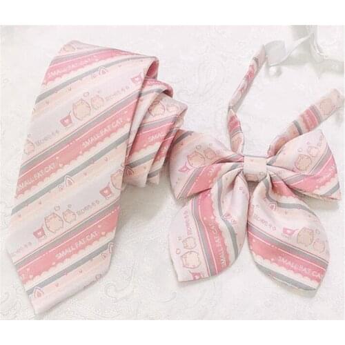 Pink Jk Uniform Bow Tie Cute School Uniform Accessories Bow-knot Tie Design Knot Cravat Necktie Adjustable D178