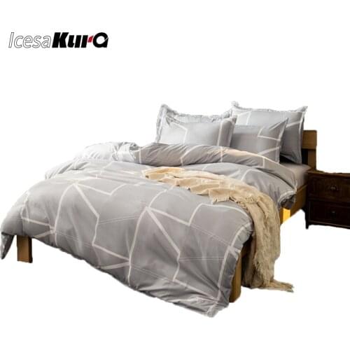 Hot Sale Bedding Simple Geometric Line Quilt Cover Pillowcase Without Sheet Set
