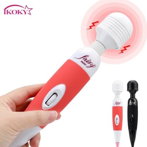 IKOKY Dildo AV Vibrator Clit Stimulation Magic Wand Massager Body Massage Powerful Female Masturbator Adult Sex Toy for Women