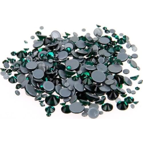 AAAAA Quality Emerald Hot Fix Rhinestone Super Bright Glass Strass Hotfix Iron On Crystal Rhinestones for Wedding Decoration