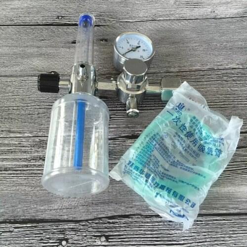 Buoy type Oxygen inhaler flowmeter Oxygen suction pressure regulating valve free shipping