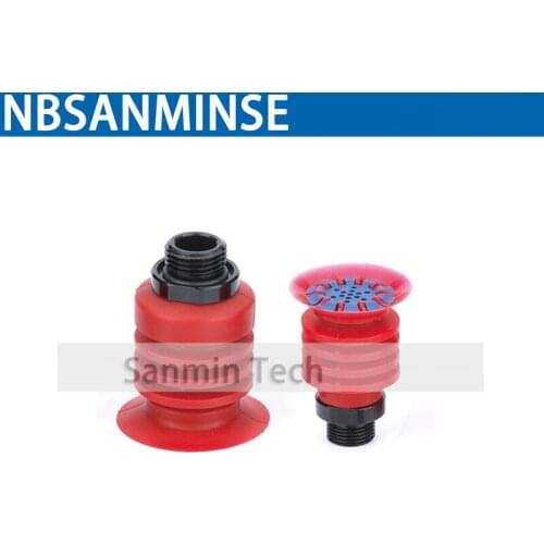 Red Silicone Vacuum Pad Bottom Diameter 30mm Multi Bellows Vacuum Pump For Frozen food SBLP30S