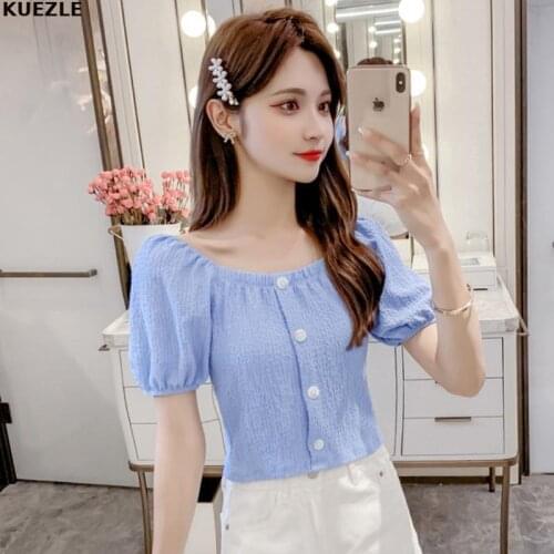KUEZLE Short Sleeve Blouses