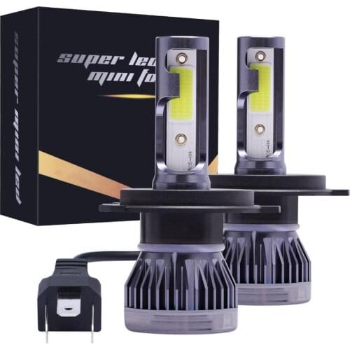 Muxall 2Pcs Super Mini Car LED Headlight Bulbs COB Chip 12000LM 6000K H1 H3 H4 H7 H11 9005 9006 Auto Fog Lights Car Styling