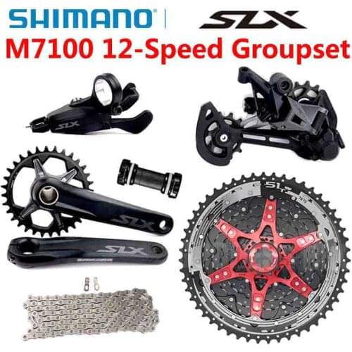 SHIMANO SLX M7100 Groupset MTB Mountain Bike 12 Speed SL+RD+CSMZ901+CN 11-51T Cassette Sprocket M7100 shifter Rear Derailleur