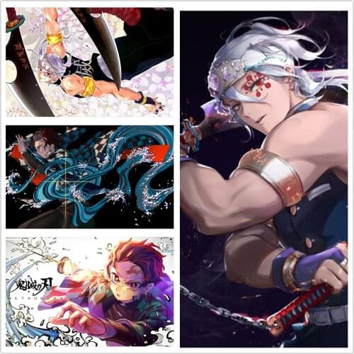 Nordic Canvas Poster Wall Art HD Printed Painting Demon Slayer Anime Pictures Modular Modern Home Decoration Living Room Framed