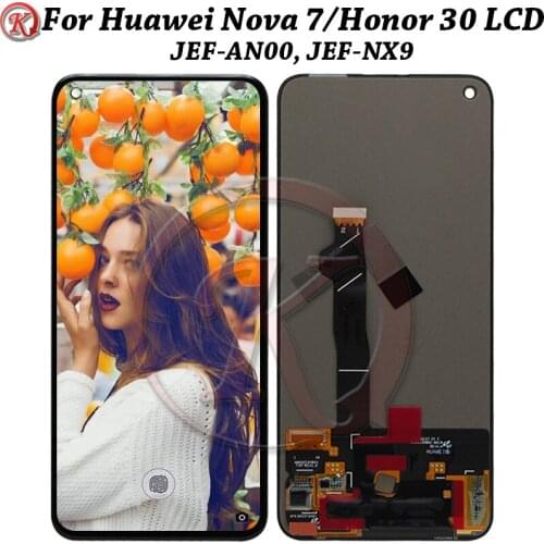Original Display Replacement For Huawei Nova 7 LCD Touch Screen Digitizer Assembly For Huawei Honor 30 LCD JEF-AN00 NX9 Screen