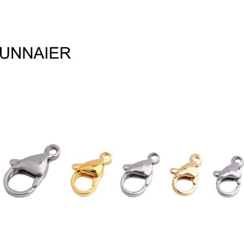 10pcs/lot stainless steel lobster clasp bracelet necklace anklet connection buckle hanging chain buckle diy accessory material