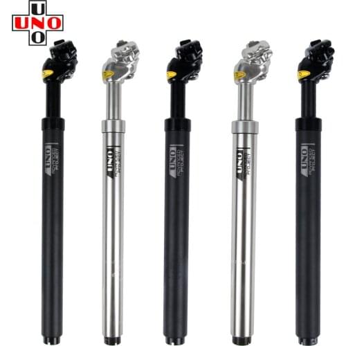 UNO 27.2mm 28.6 30 30.4 30.9 31.6mm X350MM suspension seatpost shock absorber damping ultralight MTB mountain bike Al 6061