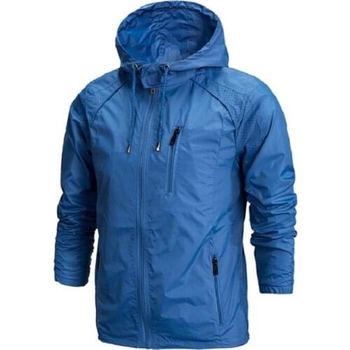 Nice Mens Jacket Spring Summer Thin Military Windbreaker Hooded Zipper Jackets Men Outwear Sunscreen Coats Jaqueta Male Clothes