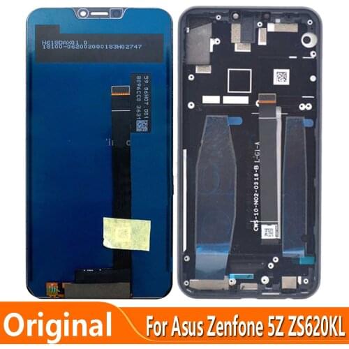 6.2" For Asus Zenfone 5z ZS620KL Z01RD LCD Display With Frame Touch Screen Digitizer Assembly Replacement