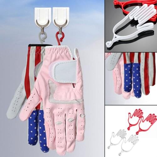1 Pair Red/White Durable Golf Hanging Glove Keeper Stretcher Hangers Glove Support Frame Golf Gloves Stretcher Golf Accessories