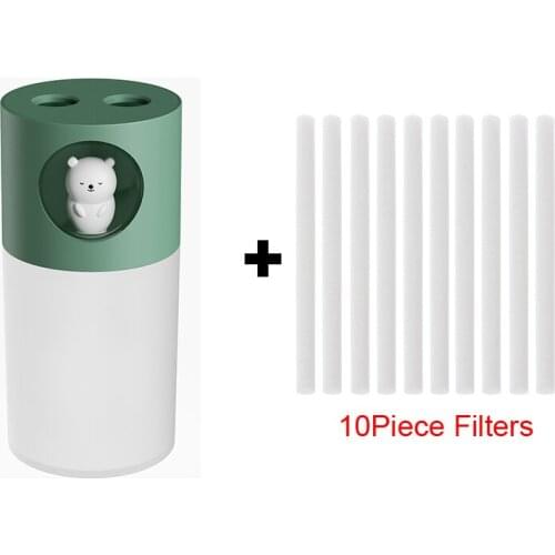10Piece Filters Portable Double Nozzle Air Humidifier 270ml USB Home Fragrance Diffuser Ultrasonic Aroma Essential Oil Diffuser