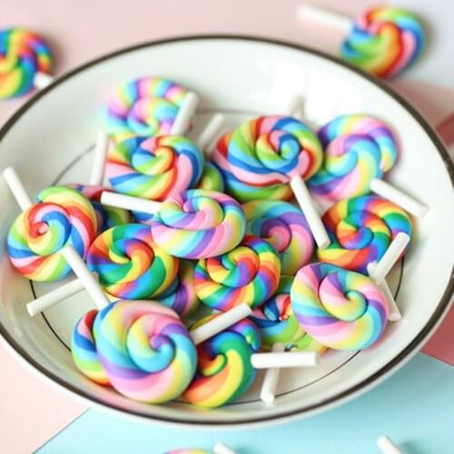 10pcs/set Mini Rainbow Lollipop Colorful Cream Sugar Random Color For Studio Photo Background Photography Props Accessories