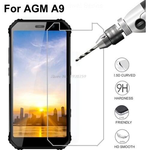 2PACK For AGM A9 A 9 9H 0.3mm 2.5D Clear Tempered Glass Screen Protector Ultra-thin Anti-scratch Film for agm a9 Cover Guard
