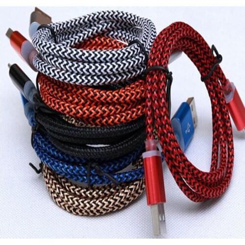 500pcs/lot 1M/3FT Braided hemp rope Usb Sync Date Cable cord for iphone 6 6s 7 plus for iphone 5 5s se