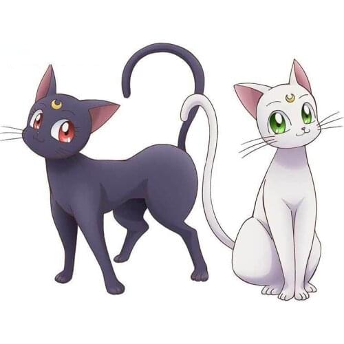 Sailor Cat Anime Car Sticker Decal Decor Bumper Window Vinyl Car Sticker Motorcycle Off-road Laptop Trunk Anti-UV Accessories