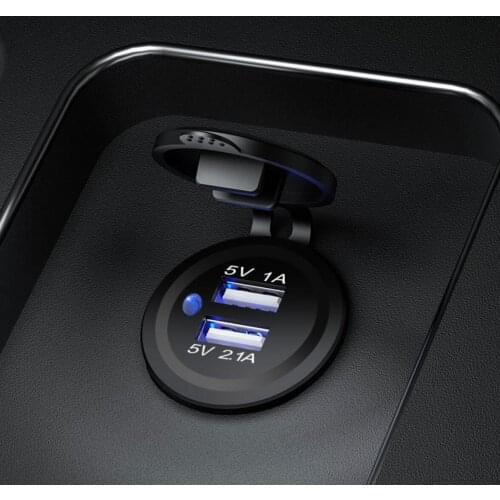 Car USB Charger Cover LED AdapterFor Renault Koleos Clio Scenic Megane Duster Sandero Captur Logan