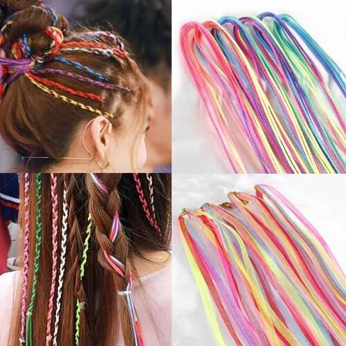 1pack Colorful Hair Braided Rope Twist Knitting Hair Clips Braids Handmade Ribbon Woven Headdress Hair Styling Tool Accessories