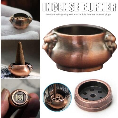 Holes Incense Holder Plate Stick Cones Home Garden Decoration Portable Alloy quemador incienso metal