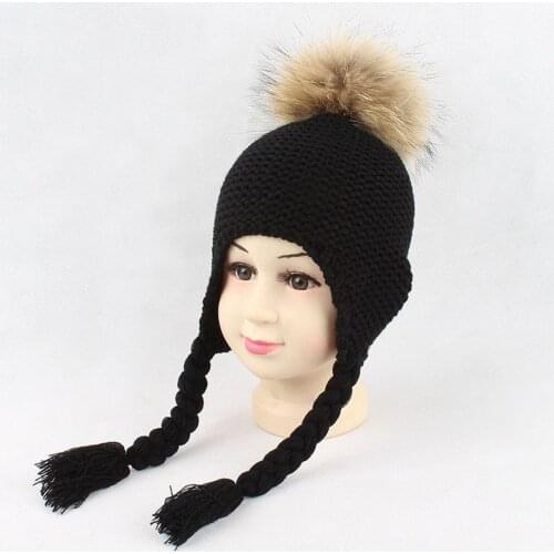 Baby Winter Hat Infant Kids Boy Girl Crochet Thick Hat Pompom Ball Warm Cap Toddler Knit Wool Beanie Christmas Toy
