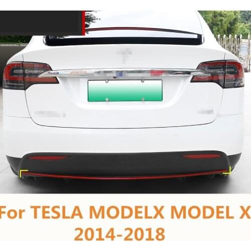 For TESLA MODELX MODEL X 2014-2018 After bumper rear bumper trim decorative light strip retrofit the highlight bar decoration