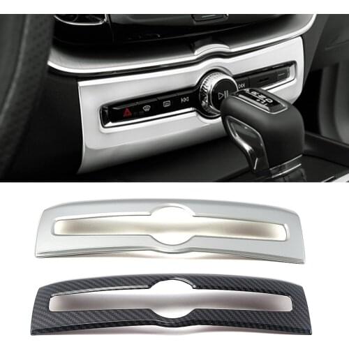 For Volvo XC60 2018-2020 Central Control Audio Adjustment Knob Air Conditoner AC Switch Button Decoration Frame Cover Trim ABS