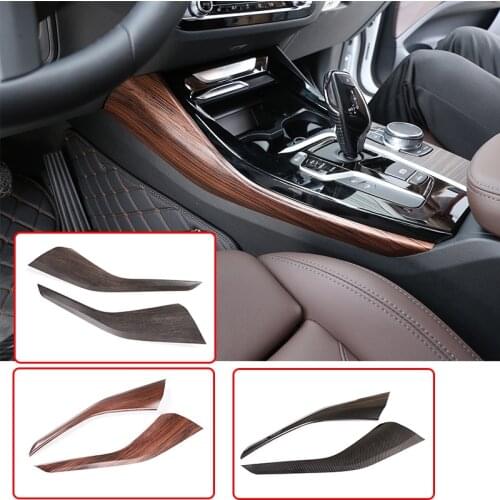 Oak Wood Grain For BMW X3 G01 2018 2019 2020 ABS Center Console Side Decoration Strips Trim Interior Car Accessories
