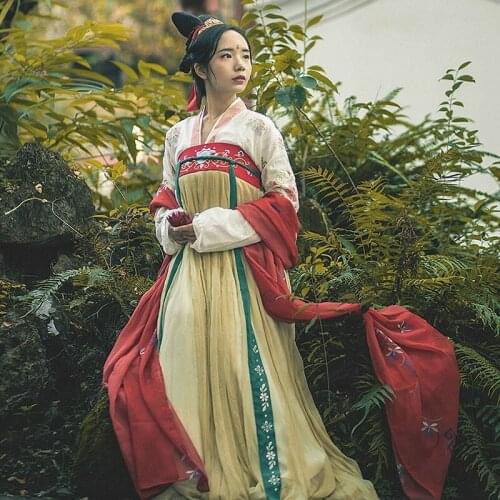 Hanfu Women Chinese Dance Costumes Chinese Hanfu Traditional Chinese Dress Summer Tang Dynasty Costume Fairy Dress SL1265