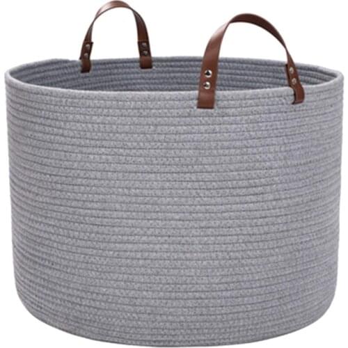 Big deal Basket for Blankets Large Baskets for Storage Blanket Basket Extra Large Cotton Rope - Laundry Basket Storage Basket