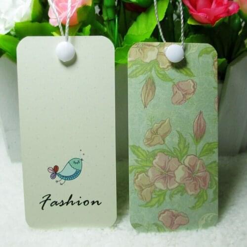 Custom die cut round corner price tags for clothing printed swing hang tag labels for clothes brand logo tag bag jewelry luggage