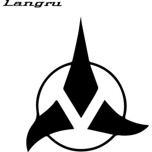 Langru Car Stying Animated Sci-fi War Star Klingon Empire Symbol Car Sticker Car Decor Vinyl Decal Jdm